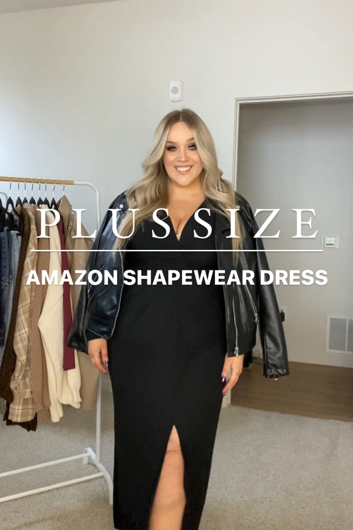 plus size date night outfit ootd ft the viral shapewear dress from amazon 🫶🏻

I’m wearing a size 3xl - comes in black or brown 

faux leather jacket is size 3
boots are available in wide width 

USE CODE: 053NXCWQ for extra $$ off 


________________________

plus size, plus size outfit, plus size fashion, curvy style, curvy fashion, size 20, size 18, size 16, size 3x size 2x size 4x, casual, Ootd, outfit of the day, date night, date night outfit, lingerie, date night lingerie, fall outfit, fall style, casual date night, casual fall outfit, shacket, plaid, neutral, casual chic, every day Ootd, fashion Plus Size Winter Outfit 30 days of Plus Size Outfits day 24 wearing Forever 21, dress and winter style, Sheertex, combat boots, size 18, size 20, joggers and sweater casual style Casual date night outfit, dinner outfit, ootd. Lingerie, plus size lingerie, lace bodysuit, fall, fall outfit, fall style, holiday party, holiday outfit, New Year’s Eve. NYE, Christmas outfit, new years outfit 

#LTKSeasonal #LTKplussize #LTKmidsize