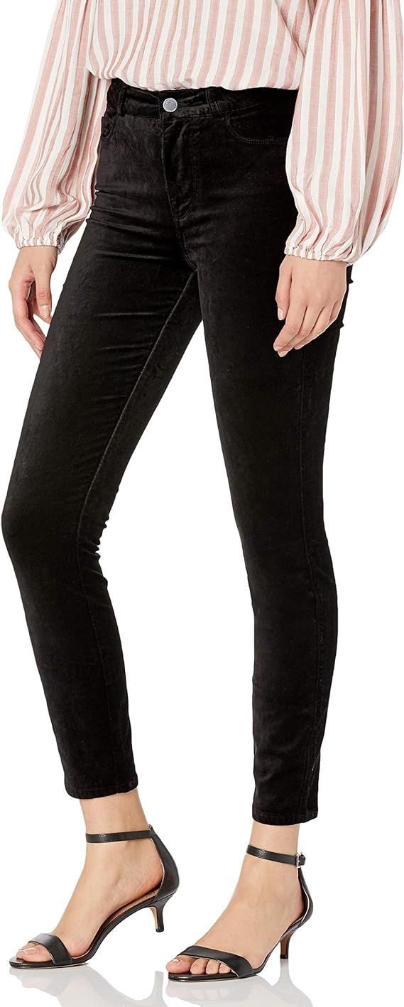 PAIGE Women's Hoxton High Rise Ultra Skinny Ankle Lustrous Velvet Pant | Amazon (US)