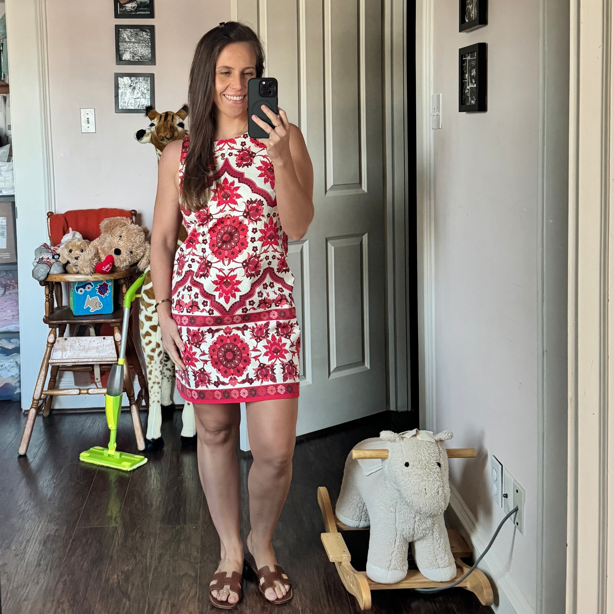 WHAT a comfy geometric floral mini dress… wearing a size M  

#LTKStyleTip #LTKPetite #LTKBump