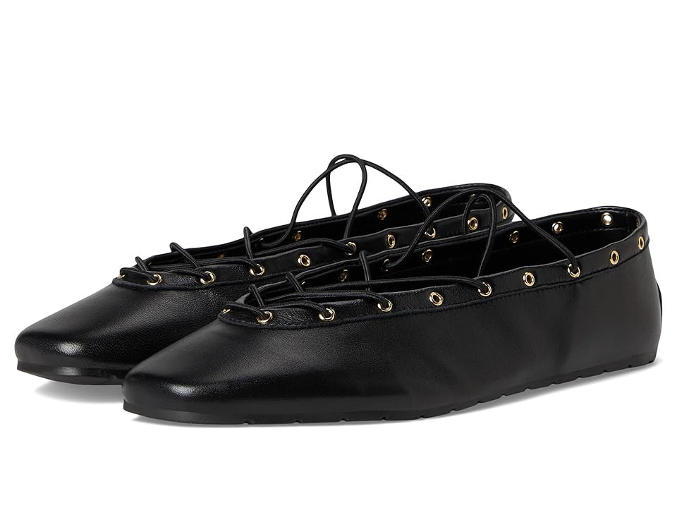 Steve Madden Pointe Women's Flat Shoes Black Leather : 10 M | Zappos