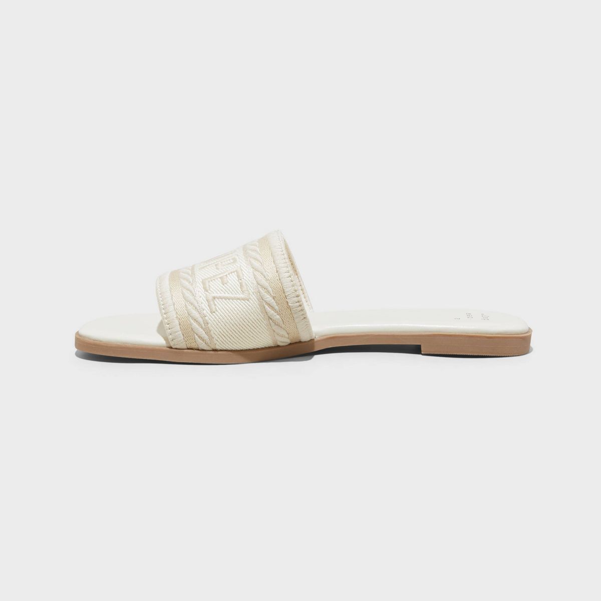 Women's Nat Slide Sandals - A New Day™ Cream 6 | Target