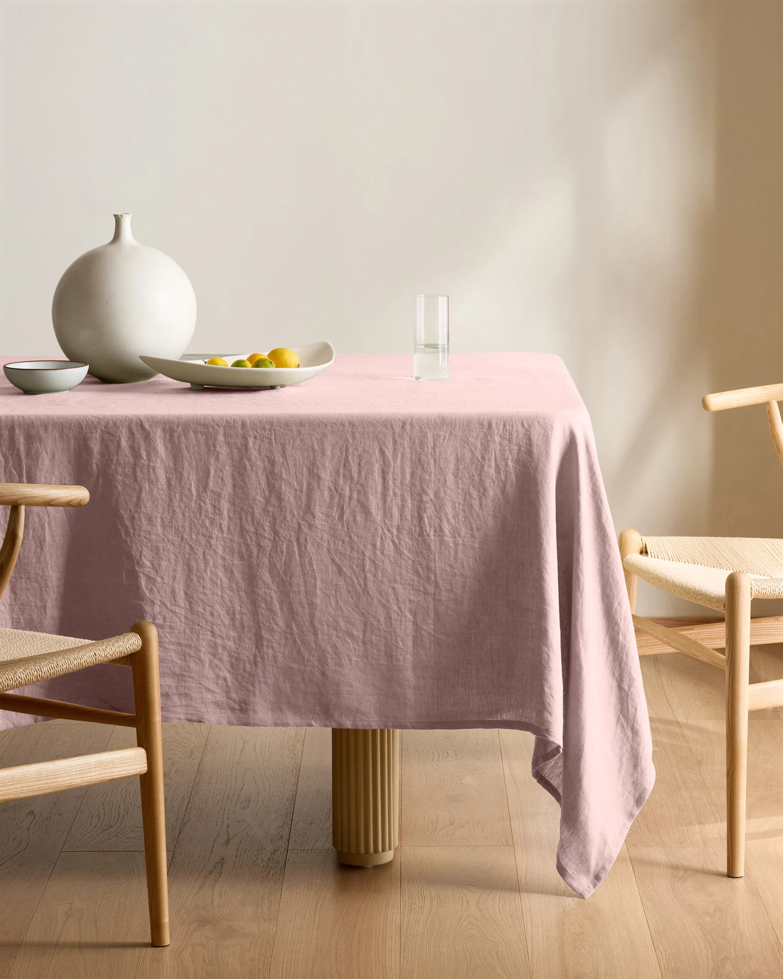 European Linen Tablecloth in Dusty Mauve | Quince