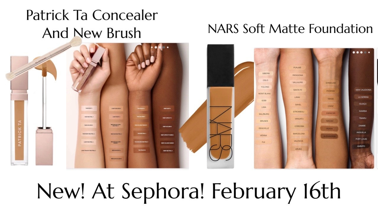 New! Patrick Ta Concealer and NARS Soft Matte Foundation and New! Mary Phillips Foundation. Mary is now available! Available at Sephora on the 18th of February. NARS available on the 19th. I picked up the Patrick Ta off the app! 

#LTKOver40 #LTKBeauty