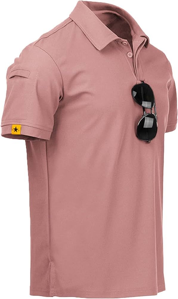 V VALANCH Mens Polo Shirts Short Sleeve Moisture Wicking Golf Polo Athletic Collared Shirt Tennis... | Amazon (US)