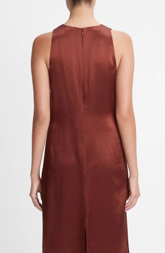 Hammered Satin Sleeveless Dress | Nordstrom
