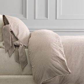 Pierce & Ward Cotton Linen Stripe Duvet Cover & Shams | West Elm (US)