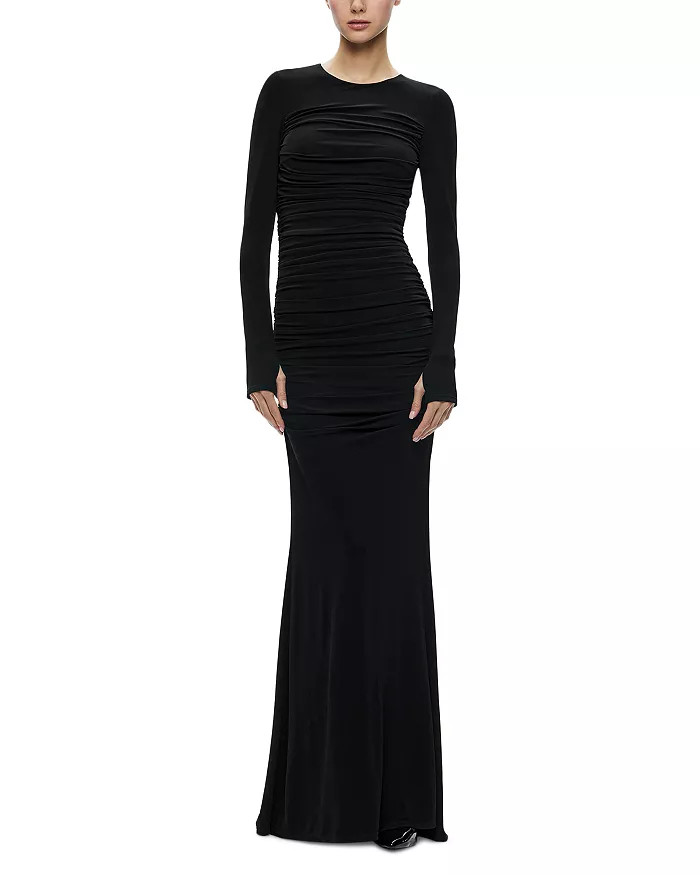 Katherina Ruched Long Sleeve Gown | Bloomingdale's (US)
