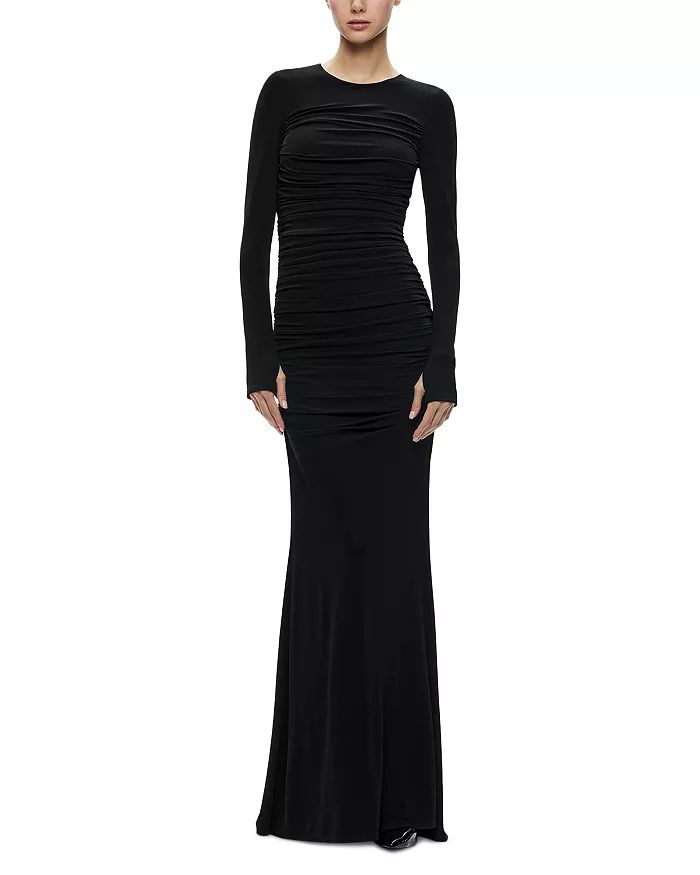 Katherina Ruched Long Sleeve Gown | Bloomingdale's (US)