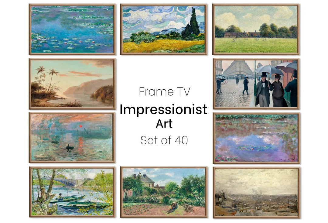 Set of 40 Samsung Frame TV 4K Art. Ultimate Impressionist Famous Paintings Collection. Van Gogh M... | Etsy (US)
