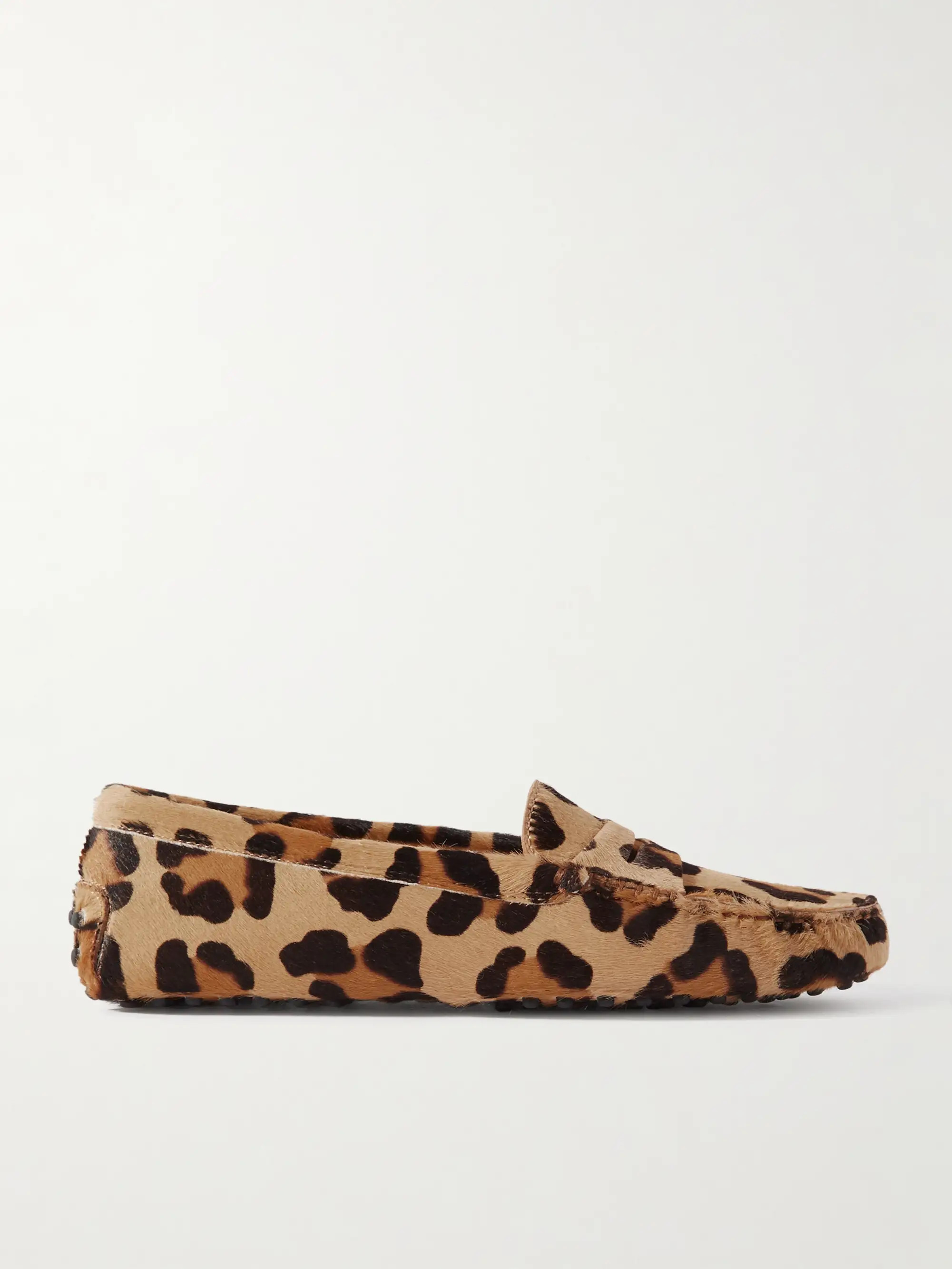 Gommino leopard-print calf hair loafers | NET-A-PORTER (UK & EU)