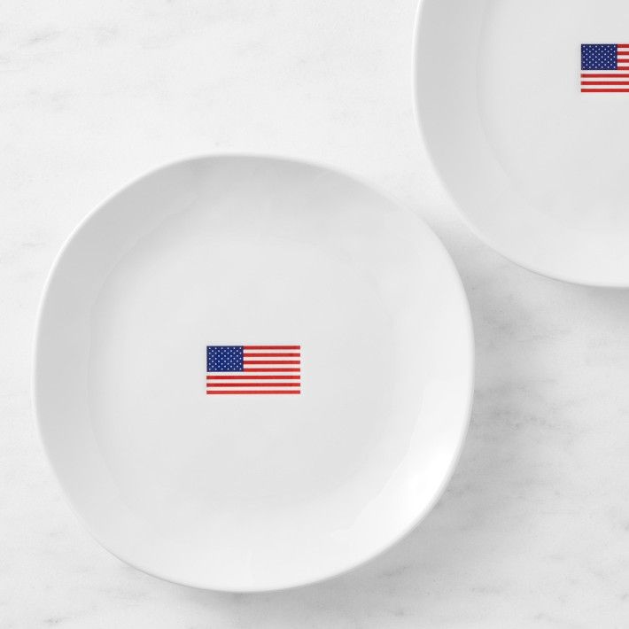 American Flag Melamine Salad Plates, Set of 4 | Williams-Sonoma