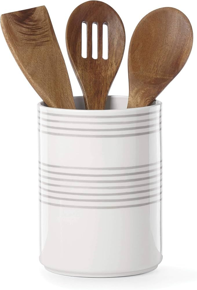 Kate Spade New York Charlotte Street Utensil Holder, 3.90 LB, Taupe/Grey | Amazon (US)