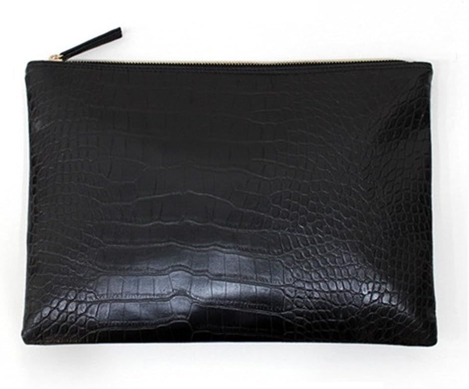 Women Clutches Crocodile Grain PU Leather Envelope Clutch Bag | Amazon (US)