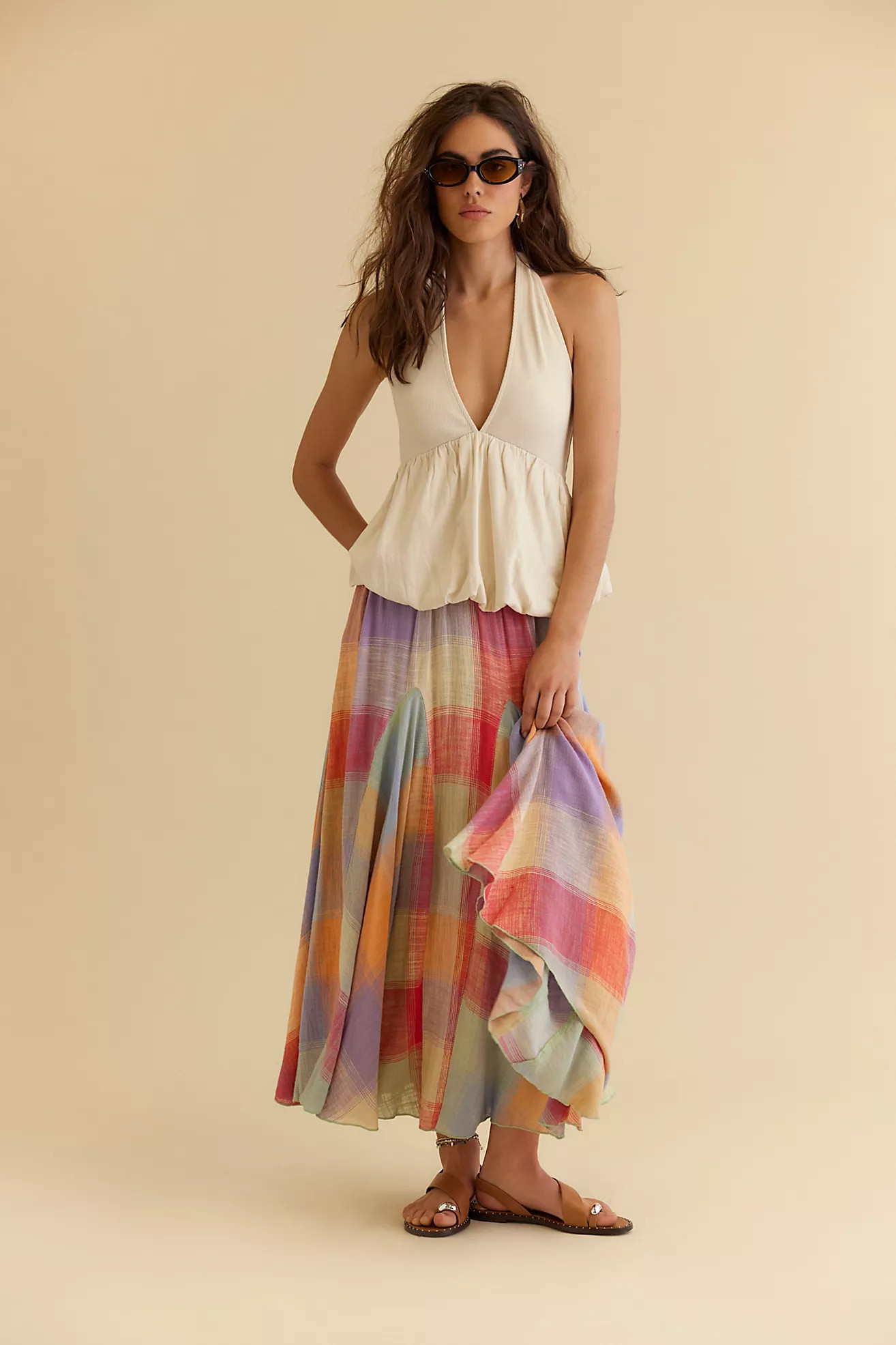 Madras That Linen Maxi Skirt | Free People (Global - UK&FR Excluded)