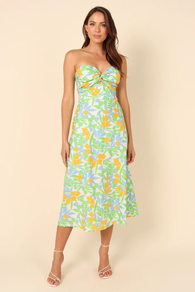 Vanessa Strapless Midi Dress - Floral | Petal & Pup (US)
