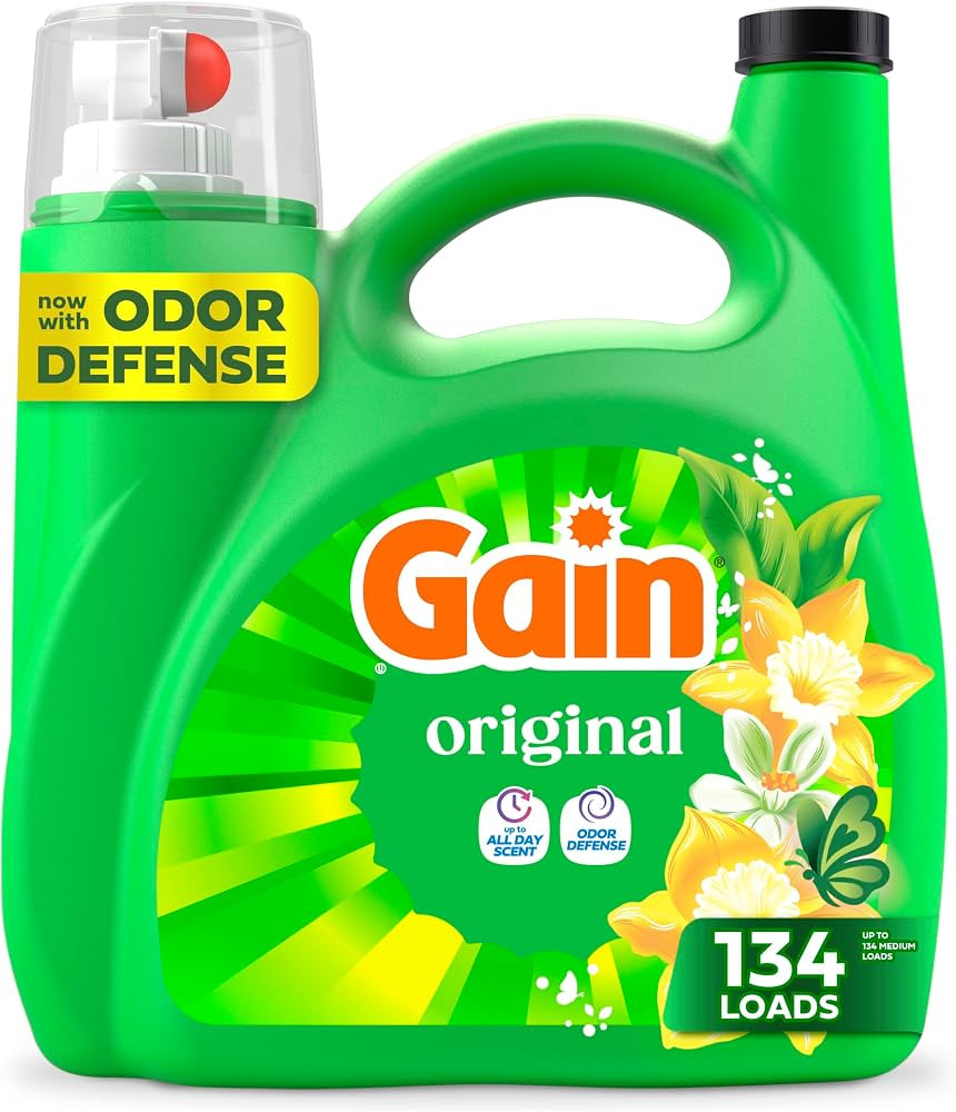 Gain Liquid Laundry Detergent with Odor Defense, Original Scent, For HE Washing Machines, 177 fl ... | Amazon (US)