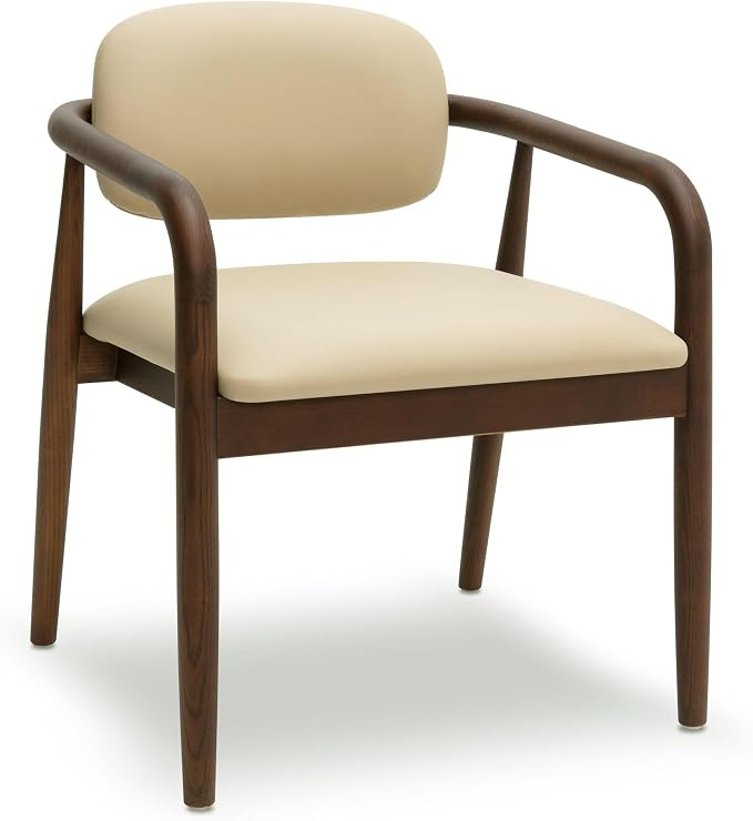 Tov Furniture Boucle Dining Chair (Vegan Leather, Taupe) | Amazon (US)