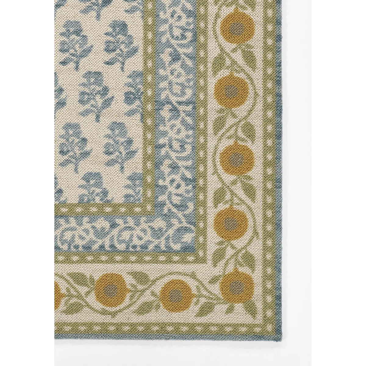 Anders Traditional Floral Wool and Nylon Multi Area Rug | Wayfair North America