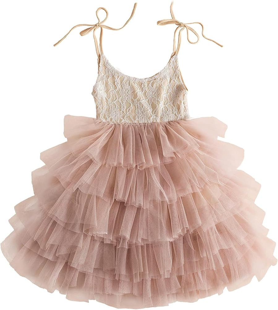 HNXDYY Toddler Baby Girl Dress Princess Girl Tutu Dress Toddler Girls Layers Tulle Dresses | Amazon (US)