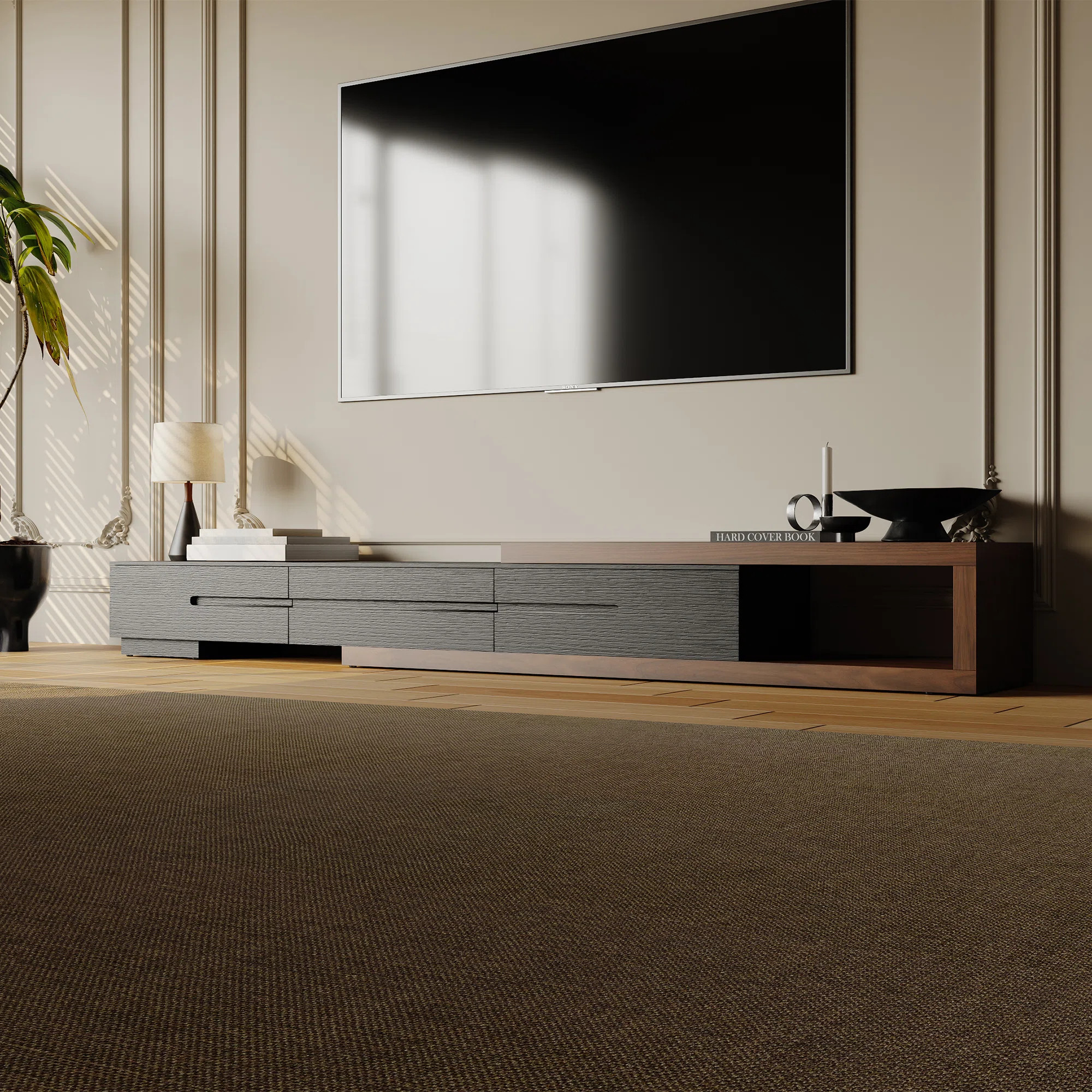 Dahnya Wood Extendable TV Stand, Wood Media Console, Pre-Assembly | Wayfair North America