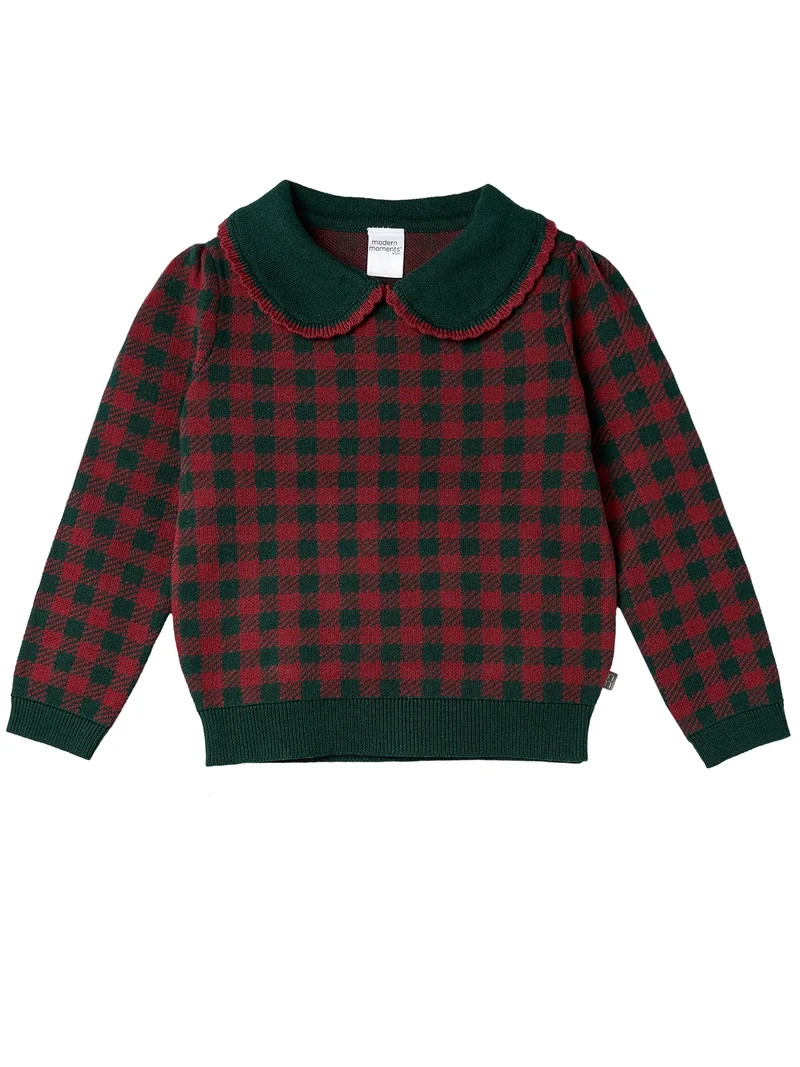 Modern Moments by Gerber Toddler Girl Christmas Jacquard Sweater and Skirt Outfit Set, 2-Piece, 1... | Walmart (US)