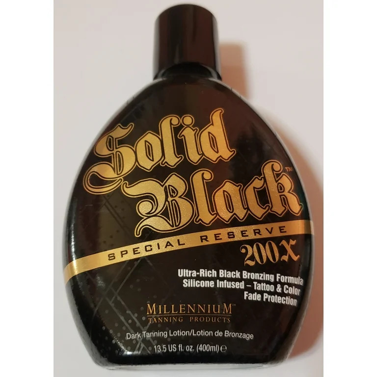 Millennium Tanning Solid Black Special Reserve 200X Tanning Lotion 13.5 oz - Walmart.com | Walmart (US)