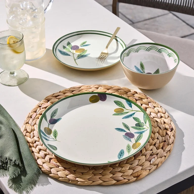Better Homes and Gardens Durable Bamboo Melamine Olive Dinner Plate, 10.75-Inch | Walmart (US)