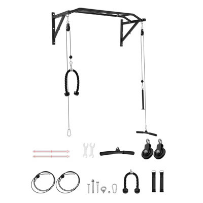 VEVOR Pull Up Bar, Multi-Grip Wall Mounted Pull Ups, 50 in Width Multifunctional Chin Up Training Station, Heavy Duty Steel,Black | Target