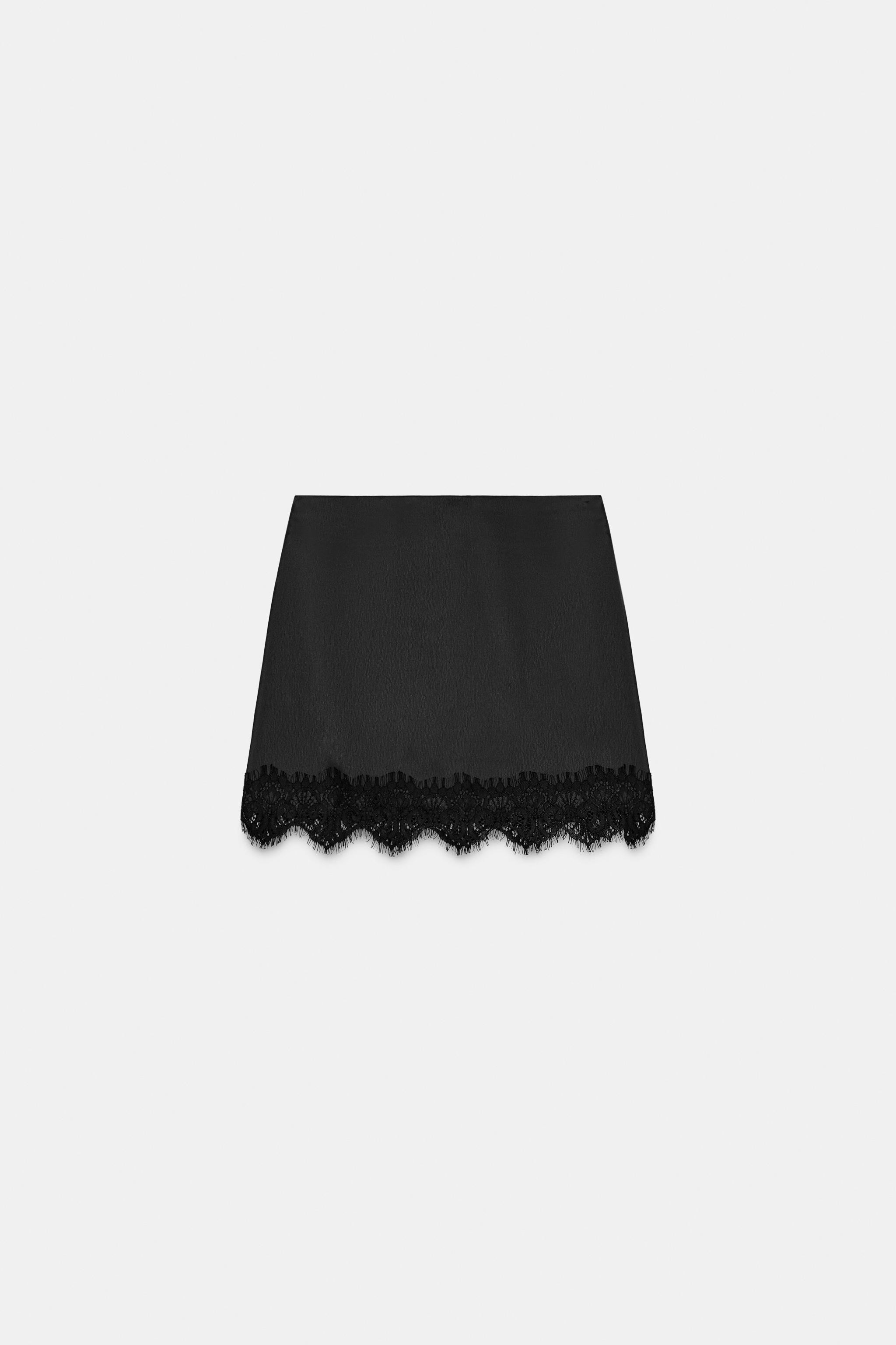 LACE TRIM SKORT | Zara US