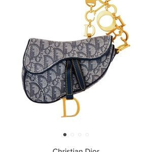 Navy Diorissimo Embellished Wristlet Saddle Bag | Poshmark