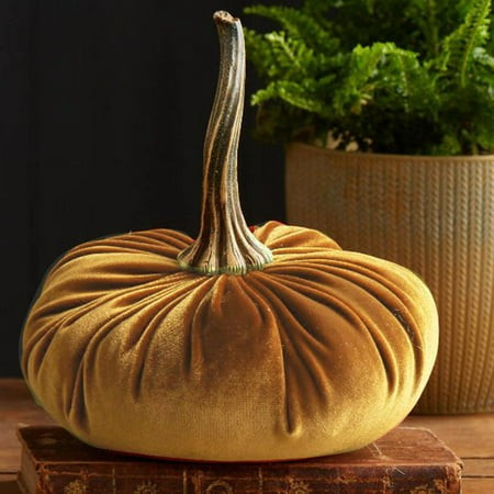 EGNMCR Fall Decorations for Home 1 pc Velvet Pumpkins Decor Super Soft Stuffed Pumpkin with Exquisite Fall Decor - Fall Savings Clearance | Walmart (US)