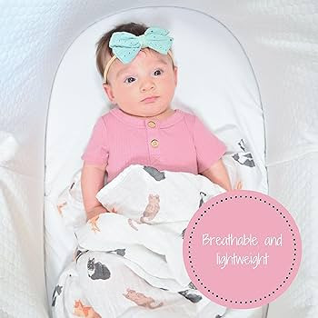 LollyBanks Muslin Swaddle Blankets 2PACK, 100% Cotton Baby Blanket 47 x 47 Inches, Large Baby Swa... | Amazon (US)
