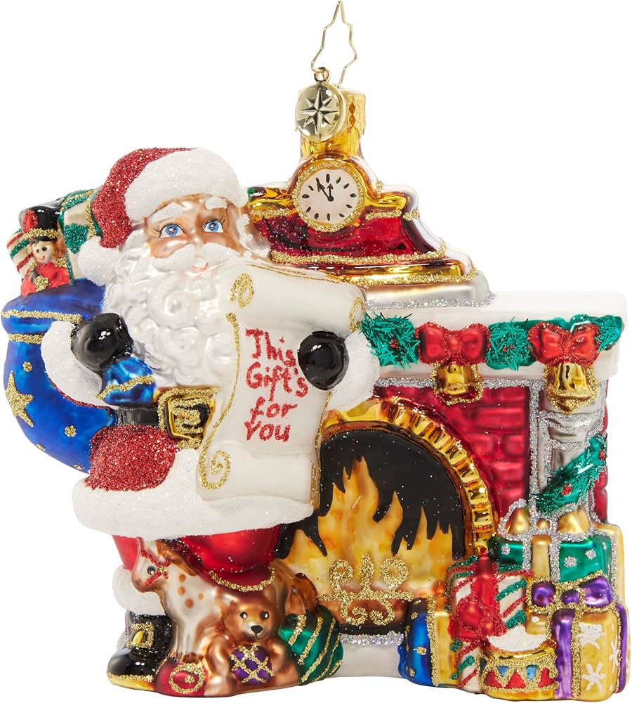 Christopher Radko Hand-Crafted European Glass Christmas Decorative Ornament, Nice List Santa | Amazon (US)