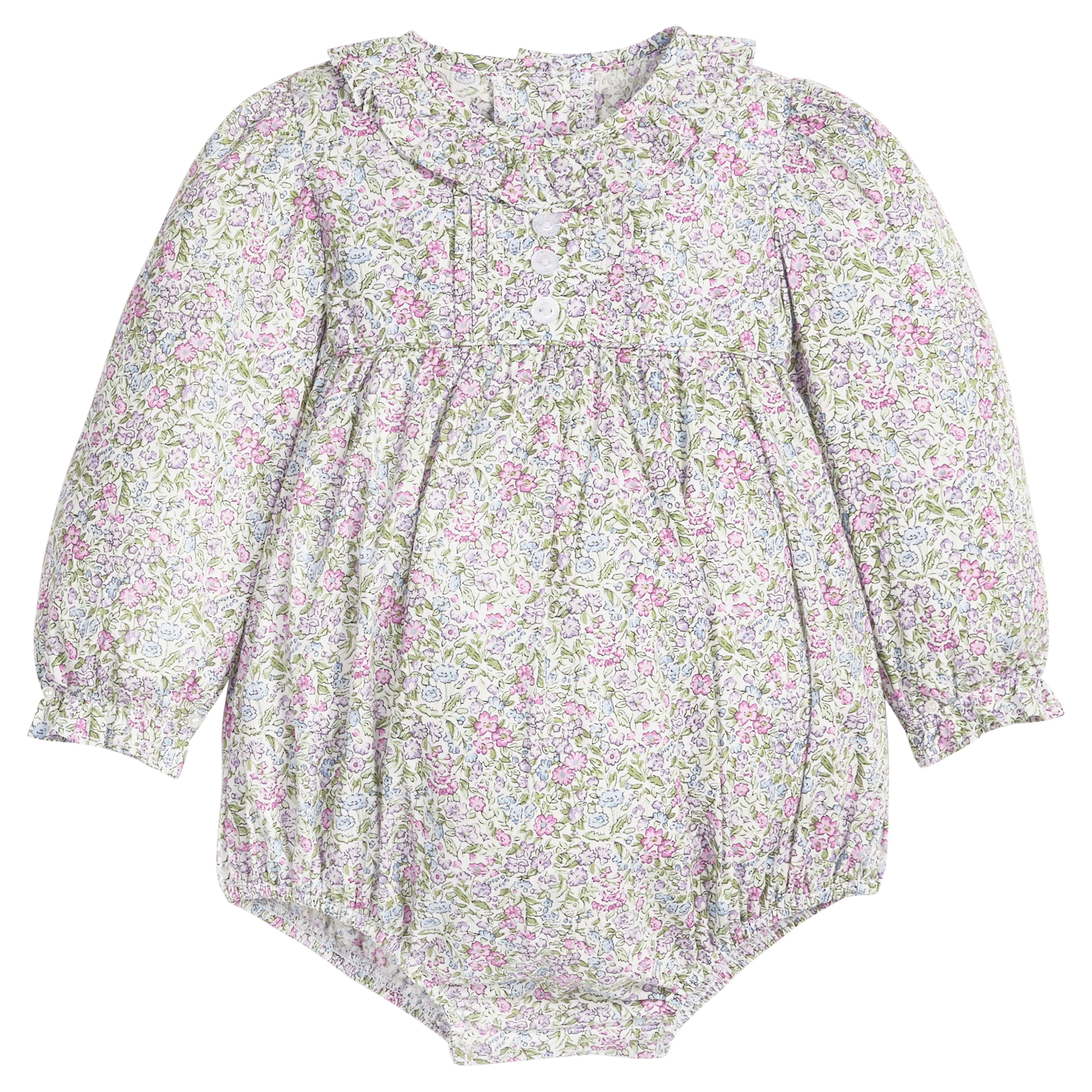 Girl's Pleated Caroline Bubble - Lavender Gables Floral | Little English | Little English