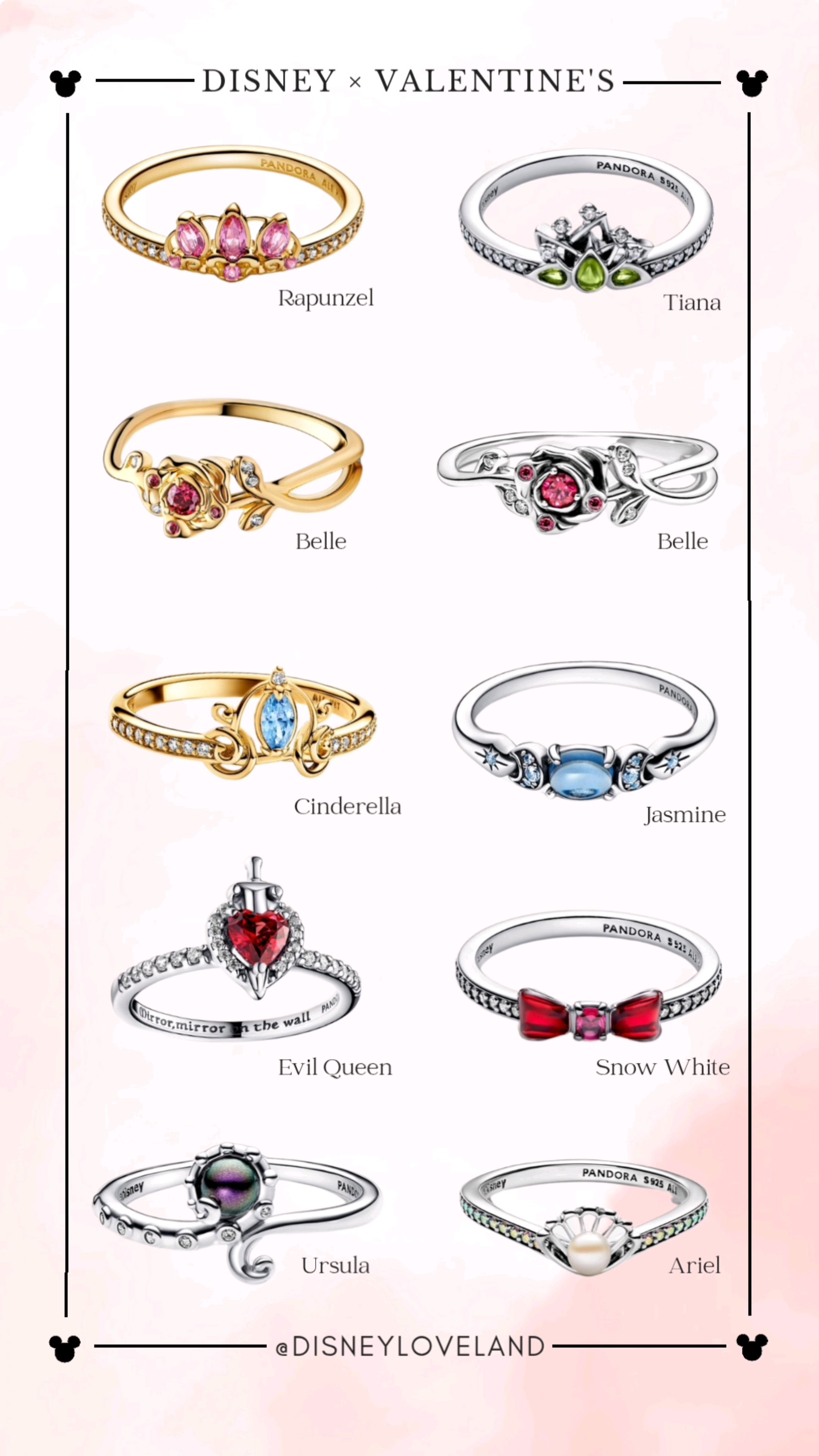Shop these beauty Disney inspired rings - excuse me, these are GORGEOUS 😍 I seriously want every single one.. I would HAPPILY wear EVERYONE 🥹 These would make the perfect Valentine's day gift for a Disney loving girl 😉 Which ring would you choose? 💖 Remember get a price drop notification if you heart a post/save a product 😉 

✨️ P.S. if you follow, like, share, save, or shop my post (either here or @amandaroblessed).. thank you sooo much, I appreciate you! As always thanks sooo much for being here & shopping with me 🥹 

| disney ring, disney jewelry, pandora, pandora x disney, disney collab, disney princess, ring stack, aura ring, promise ring, engagement ring, wedding ring, jewelry, jewelry box, Disney store, DisneyStyle, Disney Home, Disney fashion, Disney accessories, Mickey Mouse, Disney princesses, disneyland, disney world, WDW, disneyland outfits, mickey mouse ears, living room, minnie mouse, disneyland, disney world, disney outfits, disney ears, disney adult, disney style, disney disney outfits, disney amazon, disney bound, disney mom, disney world outfit, disney must haves, disney world must haves, disney kitchen, kitchen finds, kitchen essentials, kitchen must haves, walmart home, walmart kitchen, target home, target kitchen, disneyloveland |

#LTKGiftGuide #LTKWedding #LTKMostLoved #LTKBeauty #LTKWatchNow #LTKMens #LTKFamily #LTKU

