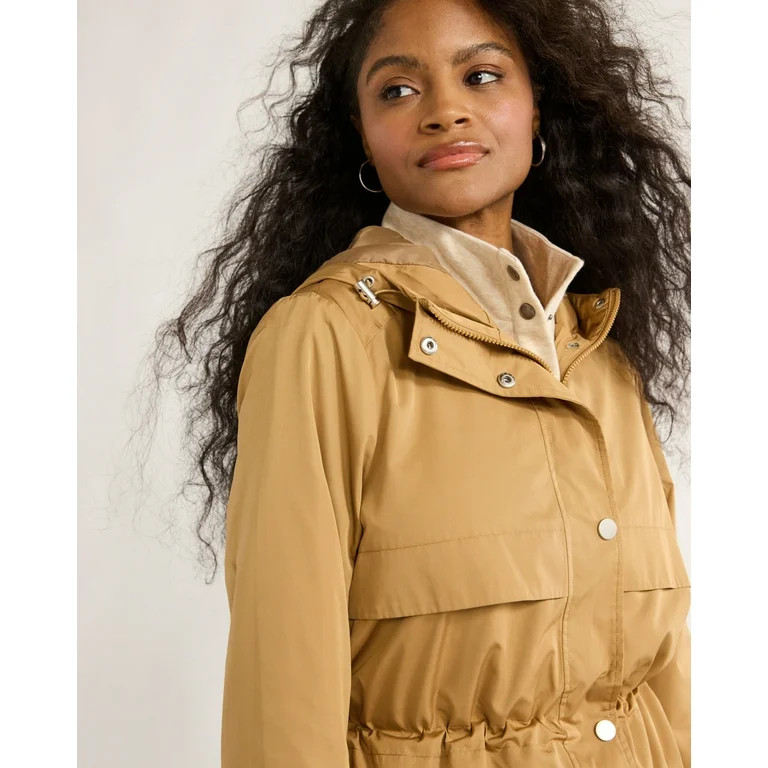 Time and Tru Women's and Women's Plus Lightweight Anorak Jacket with Hood, Sizes XS-3X | Walmart (US)