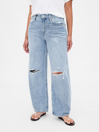Curvy High Rise Barrel Jeans | Gap (US)