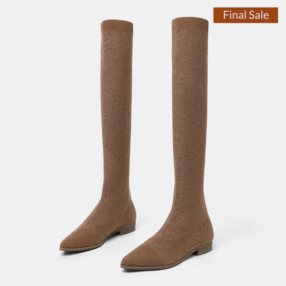Pointed-Toe Over-the-Knee Boots | VIVAIA