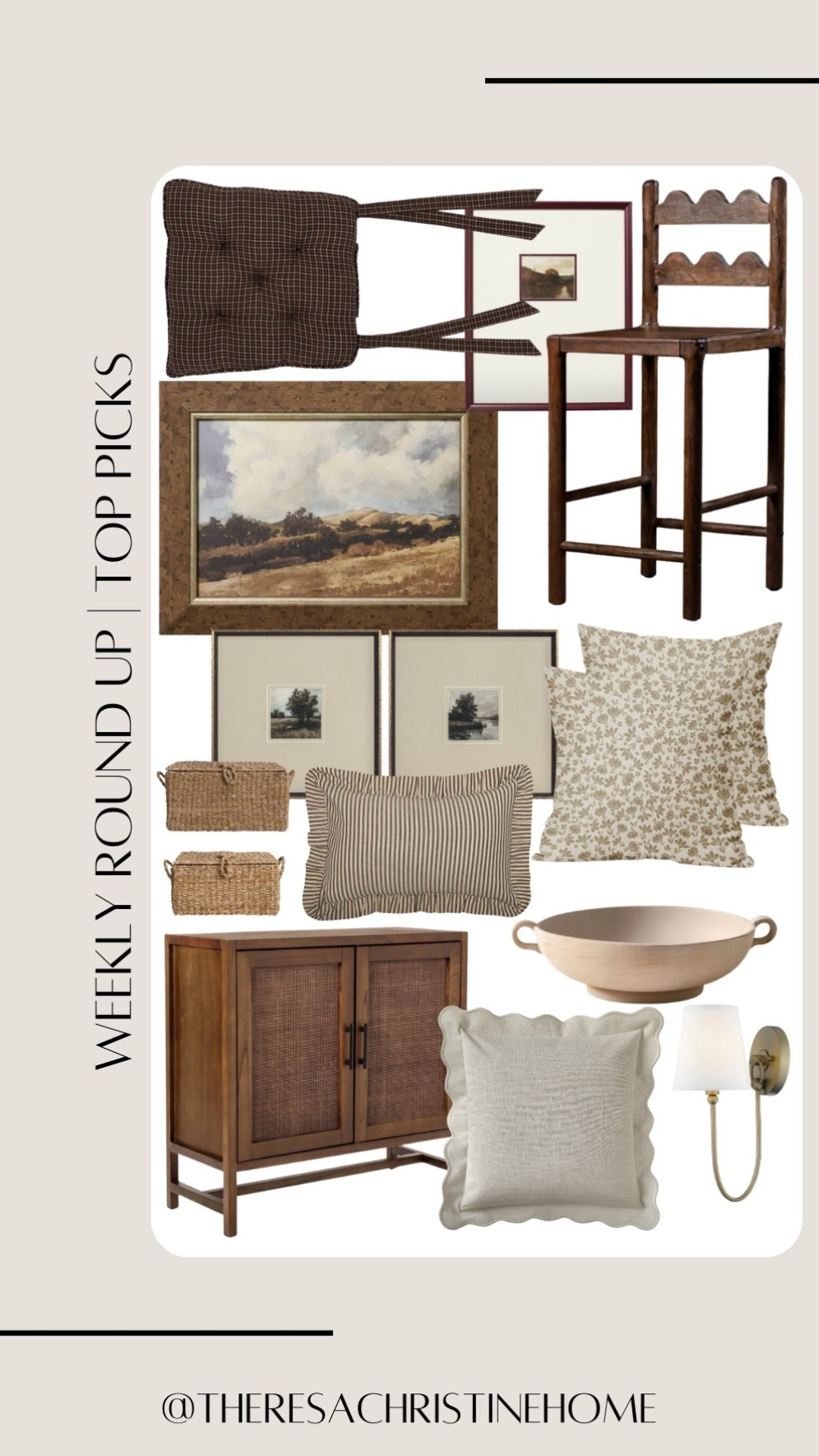 Weekly round up top picks! 

Art, pillows, cabinet, bowl, light fixture, barstool, basket, home decor 

#LTKFindsUnder100 #LTKSaleAlert #LTKHome