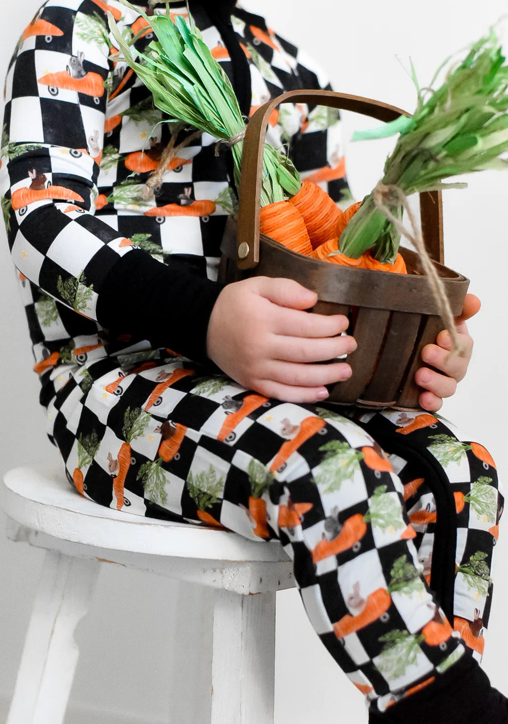 RACING CARROT CHECKERS DREAM ROMPER | Dream Big Little Co.