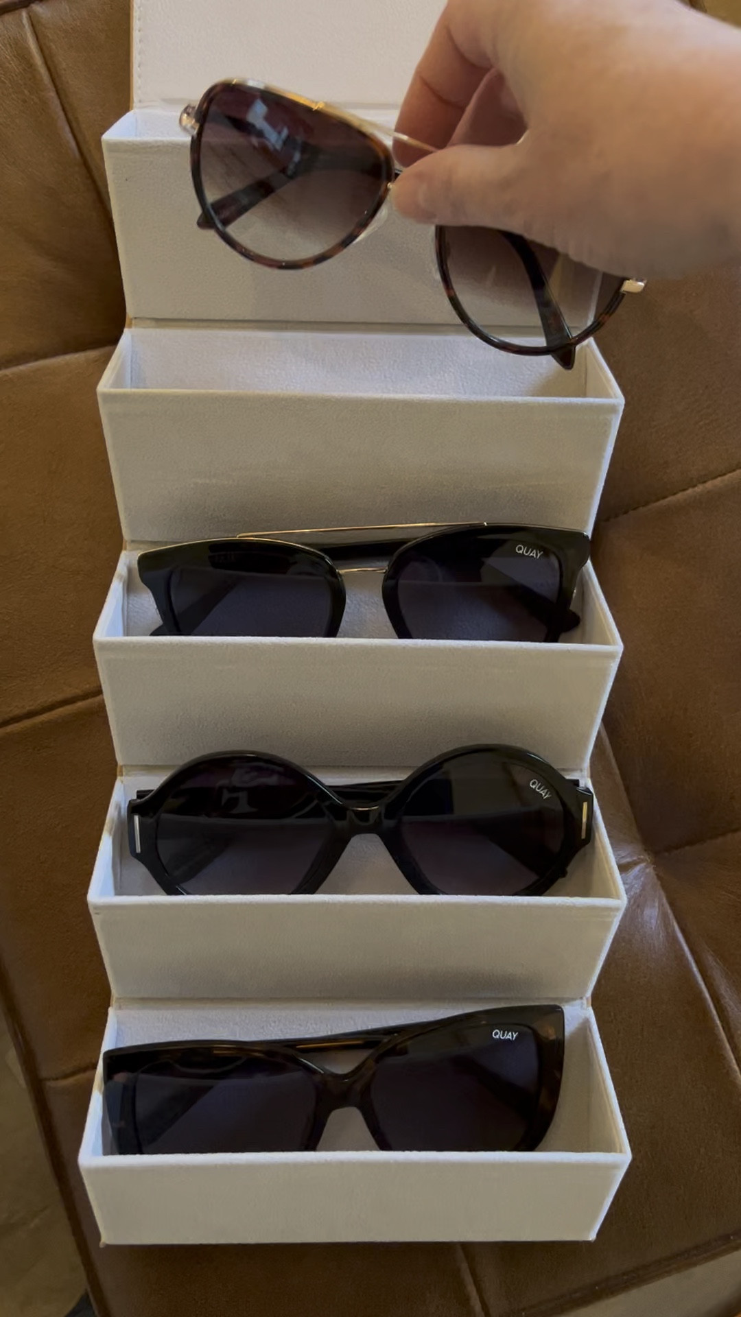 Sunglasses organizer / travel sunglasses holder / storage for glasses / travel essentials 

#LTKstyletip #LTKtravel #LTKfindsunder100