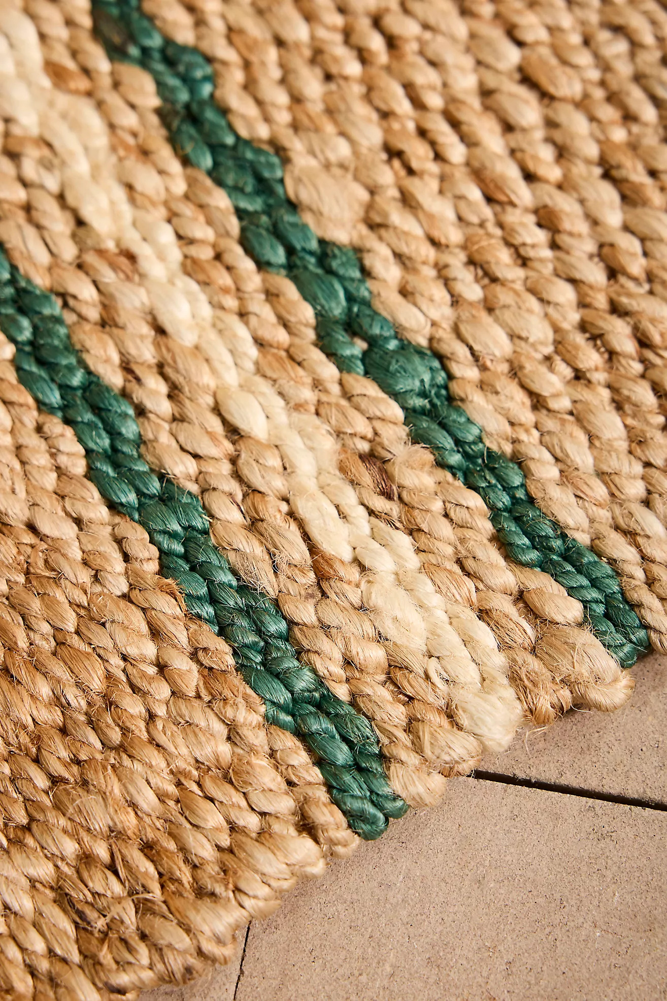 Cottage Stripe Jute Doormat | Anthropologie (US)