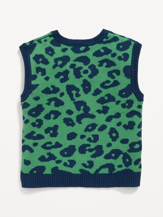 Printed Oversized Sweater Vest for Toddler Boys | Old Navy (CA)