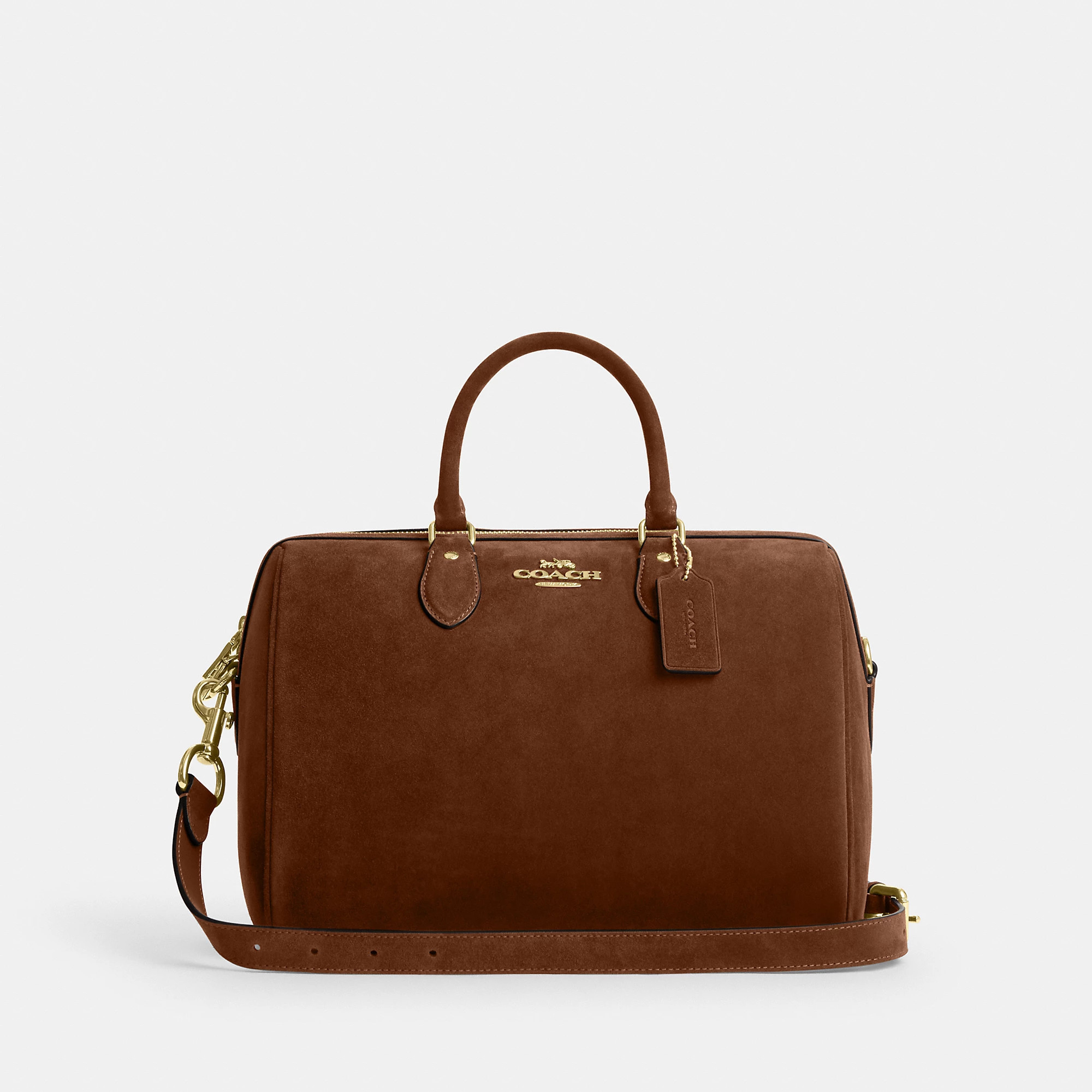 Coach Outlet Rowan Satchel Bag - Women's Purses - Gold/warm Brown, Size: Large | Coach Outlet US