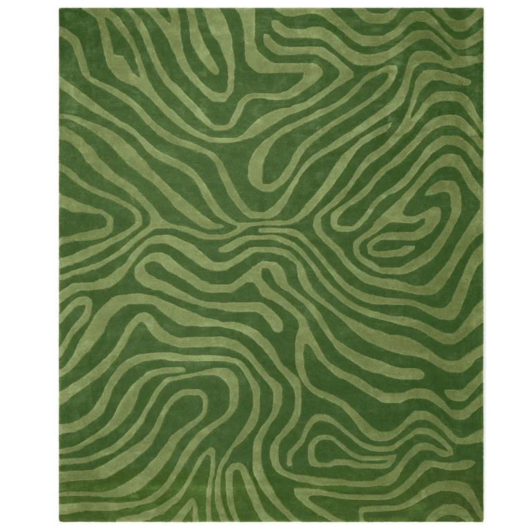 Temi Coker for Walmart Hand Tufted Area Rug, 8' x 10', Green | Walmart (US)