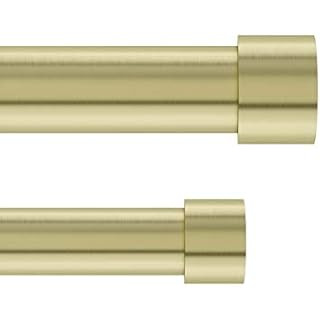 Umbra Cappa Curtain Rod, Includes 2 Matching Finials, Brackets & Hardware, 36 to 66-Inches, Brass | Amazon (US)