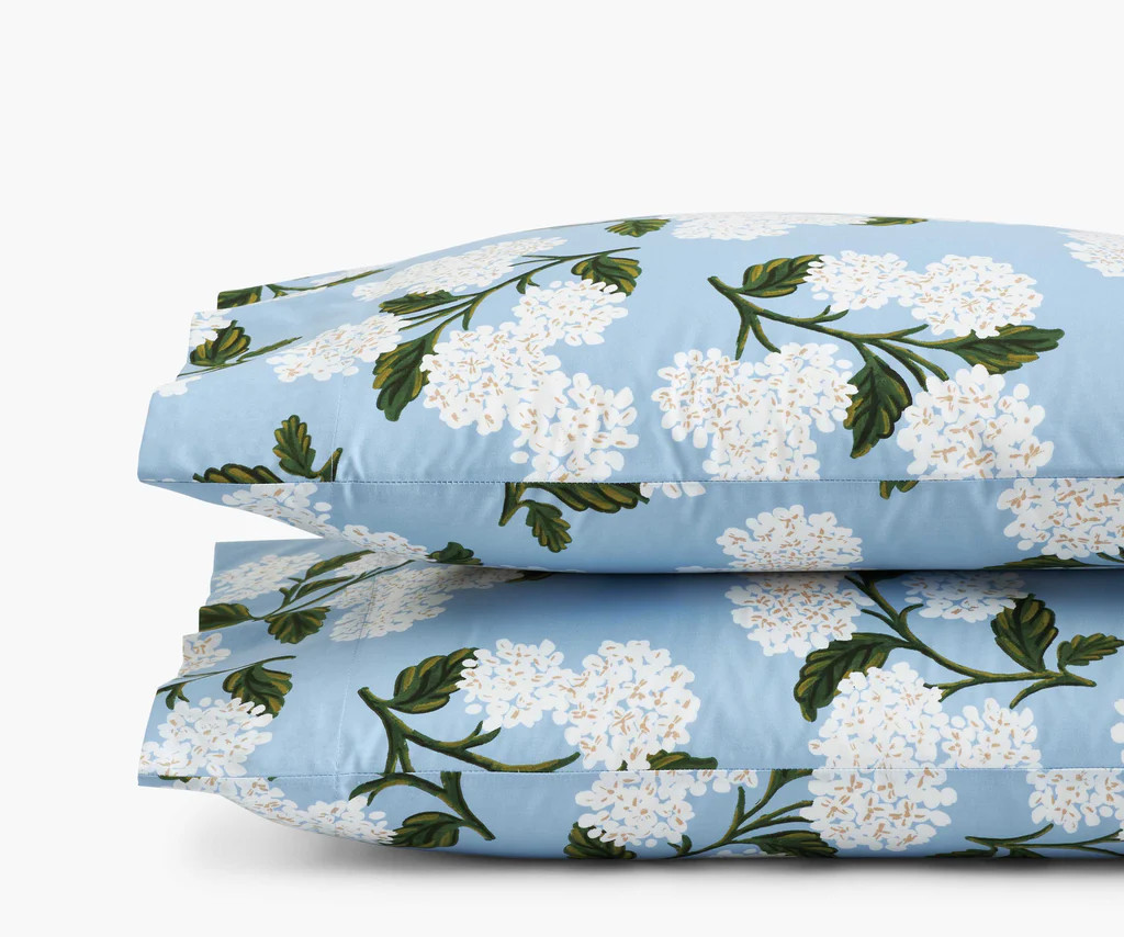 Percale Pillowcases - Hydrangea | Rifle Paper Co.