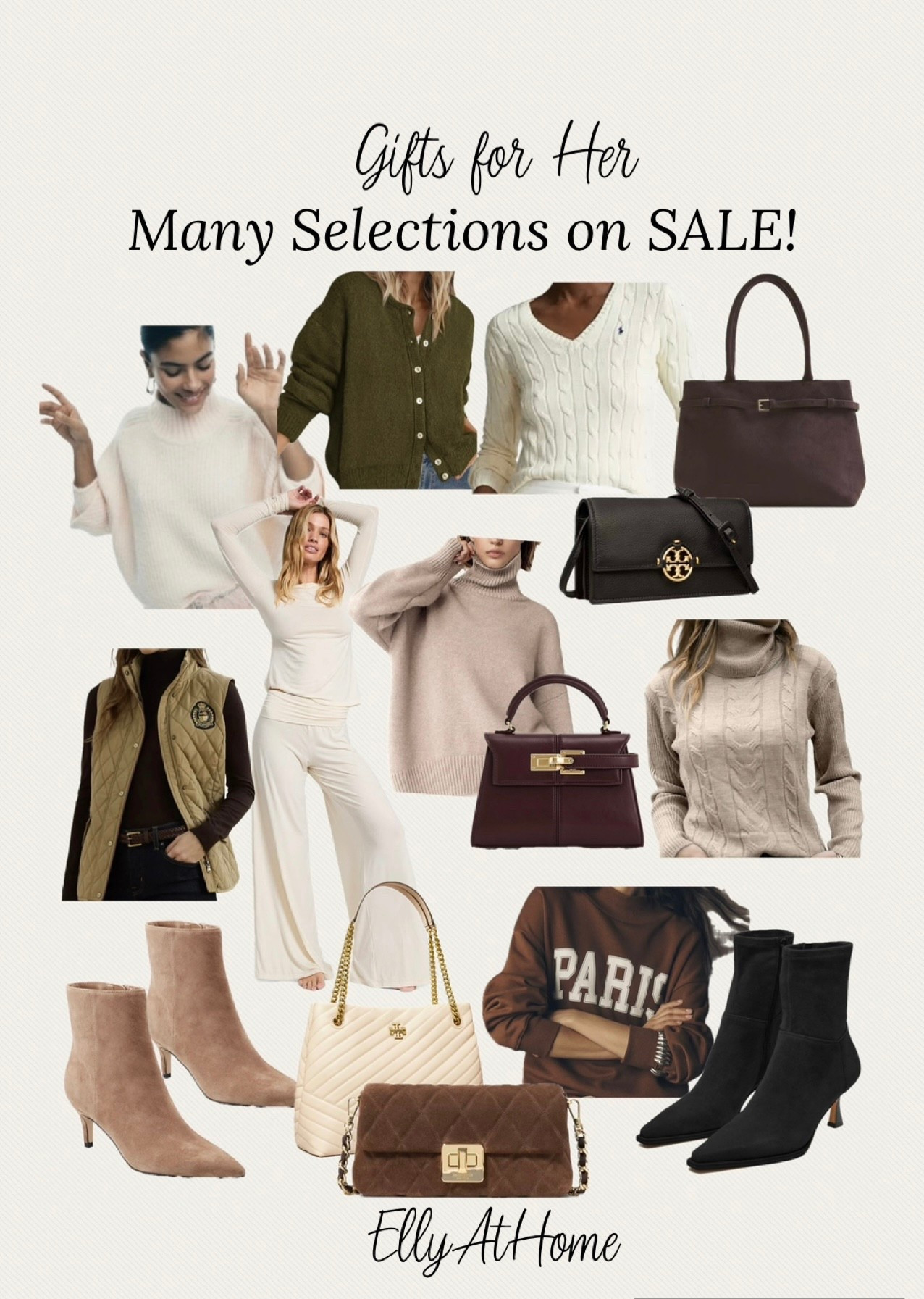 Most selections on sale! gifts for her! Cozy sweaters, handbags, boots, sweatshirts, jewelry. Amazon, Anthropologie, Macy’s, Tory Burch, Bloomingdale’s, Nordstrom Rack. 

#LTKOver40 #LTKSaleAlert #LTKGiftGuide