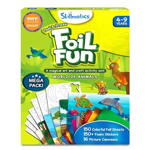Skillmatics Art & Craft Activity - Foil Fun Animals Mega Pack, No Mess Art for Kids, Craft Kits &... | Amazon (US)