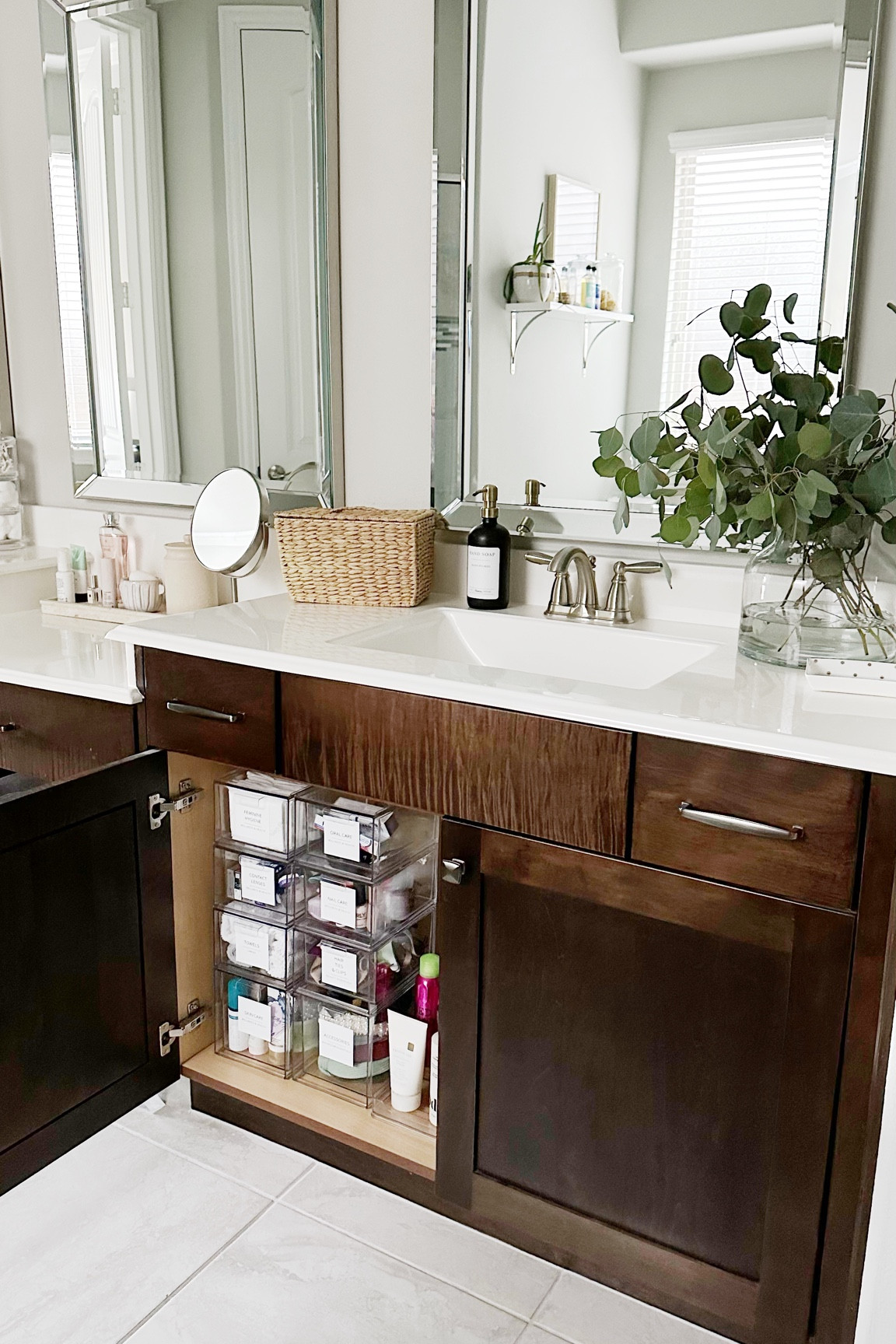Under the bathroom sink organization 